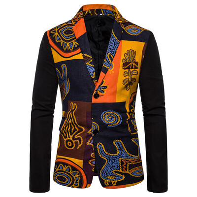 

Male Holiday Jacket Long Sleeve V-neck Plus Size Cocktail Buttons Casual Coat