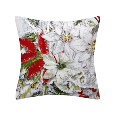 

〖Follure〗Christmas Pillow Case Glitter Polyester Sofa Throw Cushion Cover Home Decor