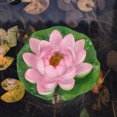 

Greensen Outdoor Garden Pool Flower Lotus Ornament Figurine Model Resin Yard Pond Lawn Statue