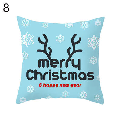 

Cartoon Christmas Tree Santa Claus Pillow Case Cushion Cover Chair Sofa Decor