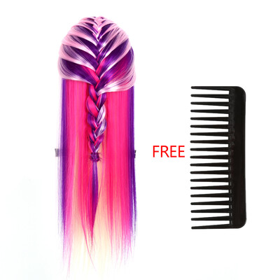 

22426 Inch Colorful Hair Mannequin Head Hairdressing Practice Training Doll Heads Cosmetology Hair Styling Mannequins