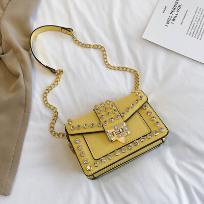 

Qiao Bani 2019 new South Korea ins fashion diamond trend small square bag shoulder diagonal female handbag factory direct