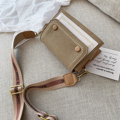 

Qiao Bani 2019 new Korean chic fashion early autumn matte hit color ribbon small square bag shoulder diagonal female bag