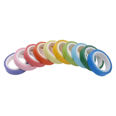 

10 Colors Candy Color Writable Rainbow Paper Tape Color Sticker 10pcs Pack