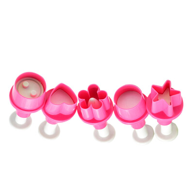 

5PCSSet Easily Washable Cutting Die Plastic Cutters Cake Making Mould Fondant Mold Fondant Craft DIY Store Kitchen