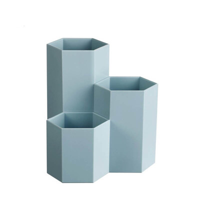 

Siaonvr Multipurpose Plastic Pen Container Creative Hexagon Vase Desk Decoration