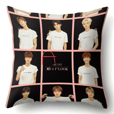 

redCherry ProduceX101 X1 XONE Album QUANTUM LEAP Square Throw Pillow Case Cushion Cover 18x18 inch