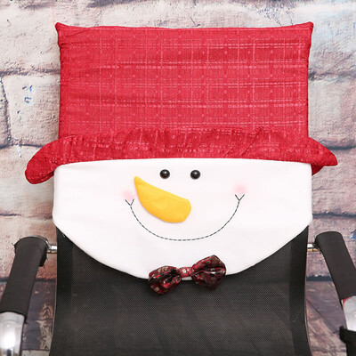 

〖Follure〗Santa Claus Decoration Snowman Seat Cover Hotel Restaurant Ornament Seat Cover