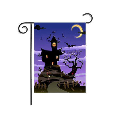 

New Hot Halloween Pumpkin Custom Weatherproof Decoration Garden Flag 9 Sytles Printed Decorative Hanging Banner