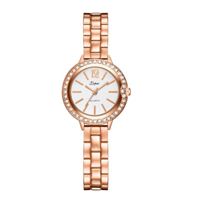 

New Womens Watches Roman numerals Scale Ladies Simple Alloy Strap Clock With Rhinestone Fashion Quartz Wristwatch Kol Saati