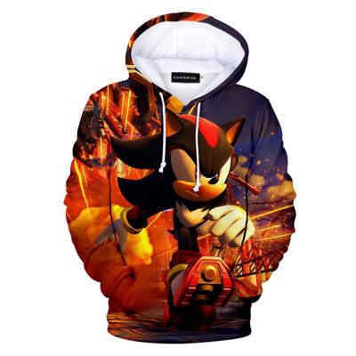 

Herqw61 Unisex 3D Sonic the Hedgehog Printed Hoodies Men Women Boys Girls Pullover Sweatshirt