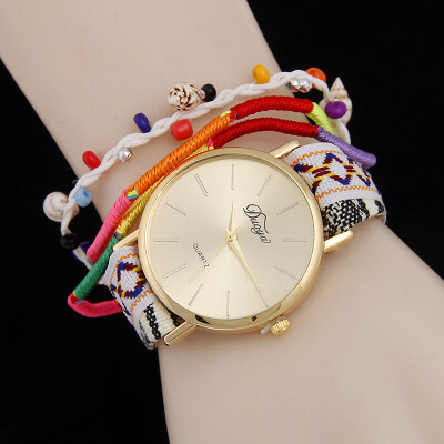 

Xianlejiao sloggi ladies belt bracelet watch Three-ring winding pendant quartz watch wish hot