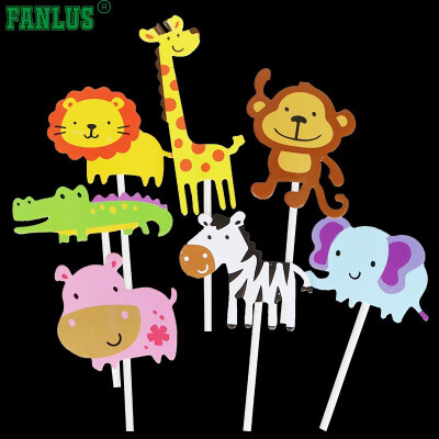 

Cute Zoo animal Cupcake Toppers PicksJungle Animals Cake Toppers for Kids Baby Shower Birthday Party Cake Decoration