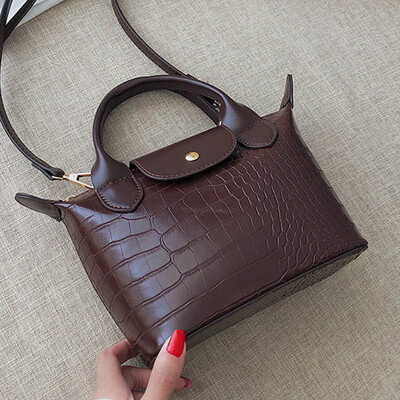 

European&American Fashion Lady bag 2019 New Chaohan version of 100 lap texture oblique carry bag retro handbag