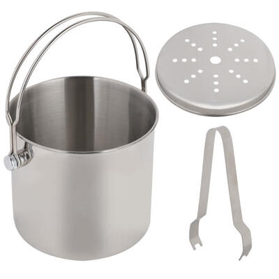 

Greensen Stainless Steel Ice Container Bucket 2L Portable Red Wine Barrel for Kitchen Bar Tools