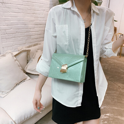 

Qiao Bani 2019 new Korean fashion Dongdaemun simple chain flip bag size single shoulder diagonal female bag
