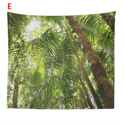 

Toponeto Misty Forest Tapestry Wall Hanging Nature Landscape Tapestry Sunshine Through Tree Tapestries For Bedroom Living Room