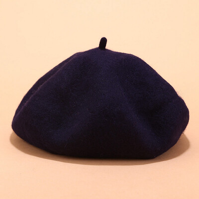 

Tailored Fashion Women Stretch Beret Hat Retro wool Pure Color Head Scarf Wrap Hat Cap