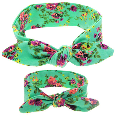 

〖Follure〗Parent-child Turban Knot Rabbit Headband Bow Hair bands Head wrap