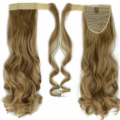 

Long Straight Ponytail Extension Wrap Around Synthetic Hair Extensions One Piece Hairpiece Pony Tail Extension for Women