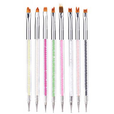 

〖Follure〗8 Pcs 2 way Acrylic UV Gel Nail Art Nail Art Brush Nail Dotting Pen