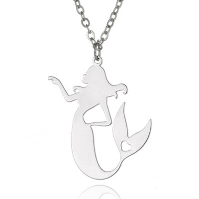 

New Arrival Stainless Steel Fish Charm Necklace Mermaid Necklace Women Necklaces Gift