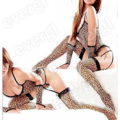 

6 Pcs Set Womens Sexy Animal Print LEOPARD Lingerie Erotic Underwear