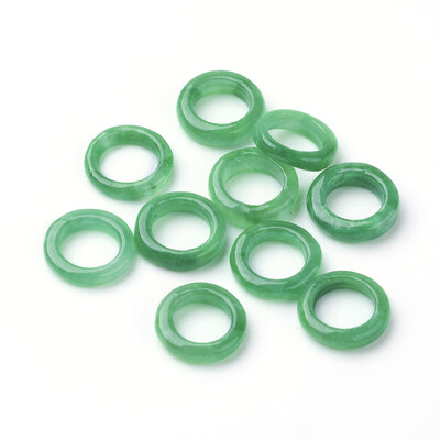 

Natural Jade Charms Dyed Ring 9x2mm Hole 6mm