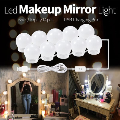 

LED Vanity Mirror Lights Kit with 14 Dimmable Light Bulbs for Makeup Vanity Table Set in Dressing Room Lighting Fixture Strips Ret