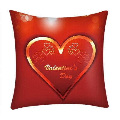 

Siaonvr Valentines Day Polyester Printed Sofa Car Home Decoration Pillow Case