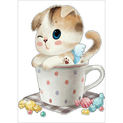

5D DIY Full Drill Diamond Painting Cute Cat Cross Stitch Embroidery Mosaic