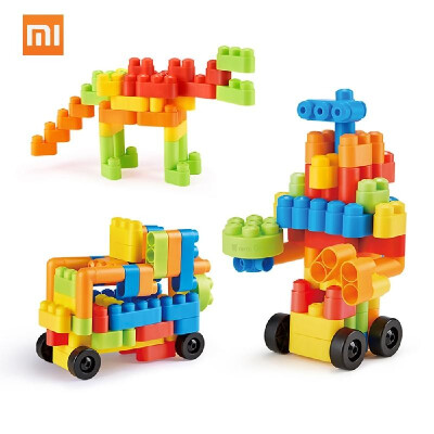 

2018 Xiaomi Mitu Hape 80pcs Building Blocks Toys Flexible Block Robot For Children Baby Education 18 Month Above Environmental Fri