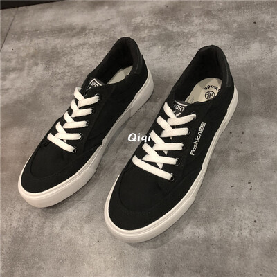 

Summer breathable white shoes female Joker canvas shoes female students Korean version of the original wind ulzzang board shoes