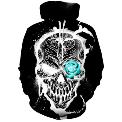 

Toponeto Mens Casual Scary Halloween Lover 3D Print Party Long Sleeve Hoodie Top Blouse