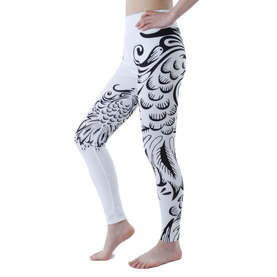 

Womens Quick-Drying Tight Stretch Fitness Printed Yoga Pants High Waist Pants