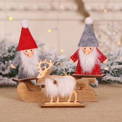 

Christmas Santa Doll Ornament Christmas Desk Showroom Party Home Decor 3pcs