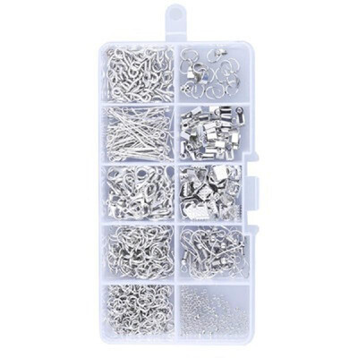 

Jewelry Making Kit Jewelry Findings Starter Set Jewelry Beading Making&Repair Tools Pliers Silver Beads Wire Starter Tool