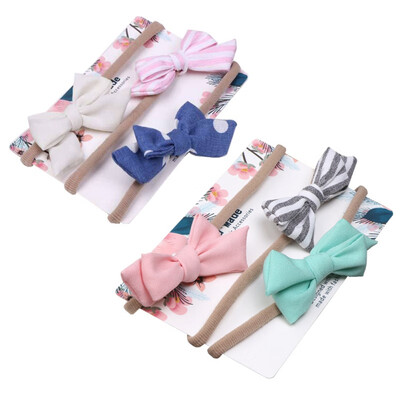 

6pcsset Baby Headband Bow Headwear Good Elastic Boy Girl Beanie Spring Autumn Childrens hair accessories