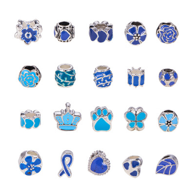 

Alloy Enamel European Beads Large Hole Beads Mixed Shapes Mixed Color 74x72x17cm 40pcsbox