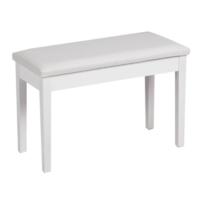 

Solid Wood PU Leather Padded Piano Bench Keyboard Seat-White