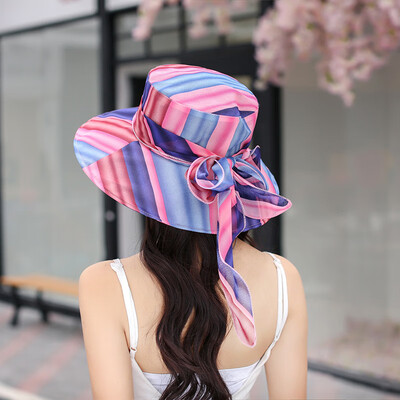 

Hat girl summer beach cap seaside vacation sunscreen outdoor tourism sunhat sunshade foldable cool hat