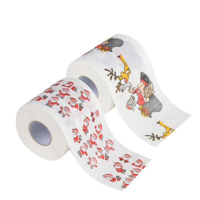 

Gobestart 2PC Home Santa Claus Bath Toilet Roll Paper Christmas Supplies Xmas Tissue Roll