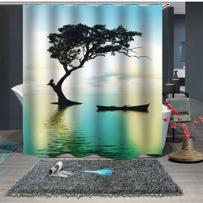 

〖Follure〗Popular Waterproof Shower Curtain With 12 Hooks Printed Bathroom 180x180cm