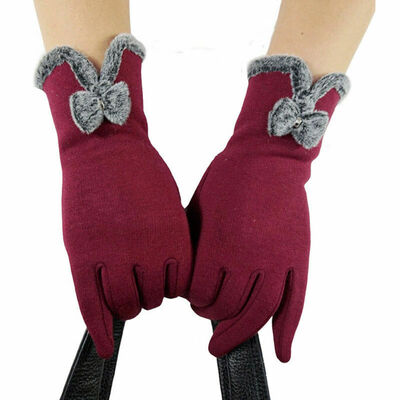 

2019 Winter Warm Thick Soft Cashmere Touch Screen Fleece Gloves For Women Ladies