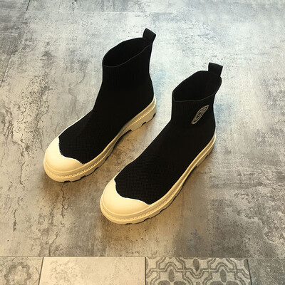 

Socks shoes womens summer Korean version of ins tide 100 mesh knitting high-heeled shoes fashion running shoes