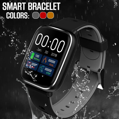 

Full Touch Screen Smart Bracelet Waterproof Sports Fitness Tracker Intelligent Blood Pressure Heart Rate Monitor for Adults