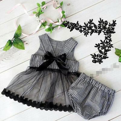 

US Newborn Infant Toddler Baby Girl Tops Tulle DressShorts Pants Summer Clothes