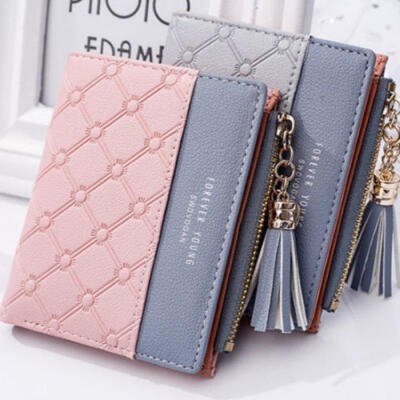 

1PC New Wallet Women Coin Bag Leather Ladies Simple Bifold Small Handbag Purse