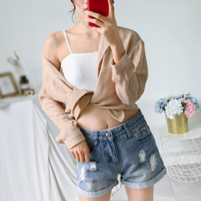 

Fashion Women Slouchy Sling Tank Tops Bustier Bra Vest Crop Top Bralette Blouse