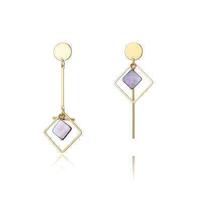 

Fashion Square Design Drop Earrings Red White Black Color Long Geometric Earrings Women Wedding Birthday Brincos